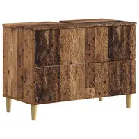 vidaXL Dulap pentru Chiuveta de Baie DELFT Lemn vechi 82 x 41 x 59 cm