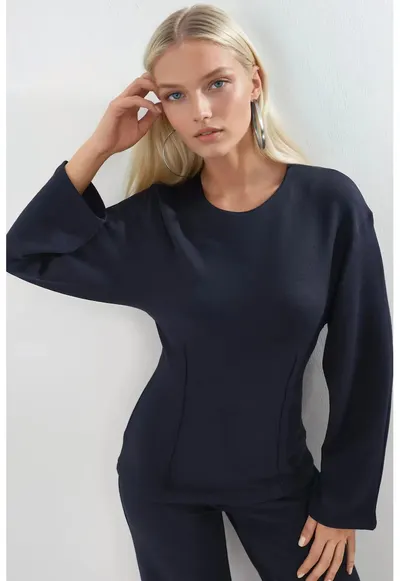 Bluza dama mulata albastru marin - Bleumarin