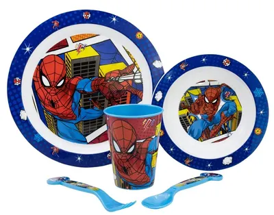 Set de hrănire Stor - Micro, Spiderman Midnight Flyer, 5 piese