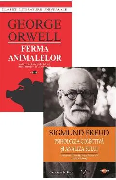 Pachet 2 carti: Ferma animalelor + Psihologia colectiva si analiza eului