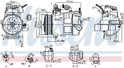 Compresor climatizare aer conditionat potrivit FORD TOURNEO CONNECT V408 NADWOZIE WIELKO, TRANSIT CONNECT, TRANSIT CONNECT V408 MINIVAN 1.6D 02.13