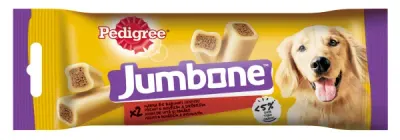 Pedigree Jumbone batoane pentru caini de talie medie, cu aroma de vita si pasare 180g