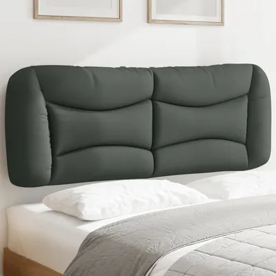 vidaXL Pernă pentru tăblie de pat, Hvar, gri închis, 120 cm, material textil