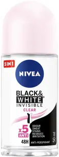 Nivea Roll-on antiperspirant Black & White, Clear, 50 ml