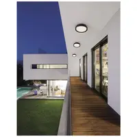 Plafoniera OLIVER Nisipiu Negru Aluminiu Acrylic Diffuser LED 20 Wat 1550Lm 3000K CRI>80 100-240 Volt 50Hz Beam Angle 92° IP65