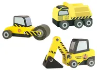 Set de joacă Orange Tree Toys - Mașini de construcții, 3 piese, galbene