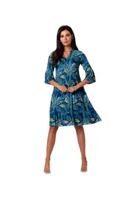 Rochie mini de dama Isokane B260 albastru - Albastru inchis