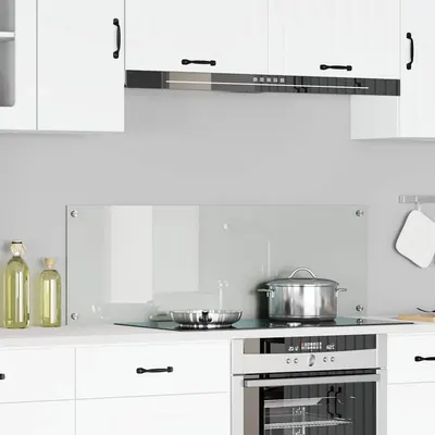 vidaXL Panou de bucătărie Transparent 120 x 40 cm sticlă securizată