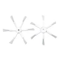 Set doua perii laterale PAA-home cu 6 brate de culoare alba compatibile cu aspiratoarele robot Roborock modelele S7, S7 Max Ultra, S7 MaxV Ultra, S7 P
