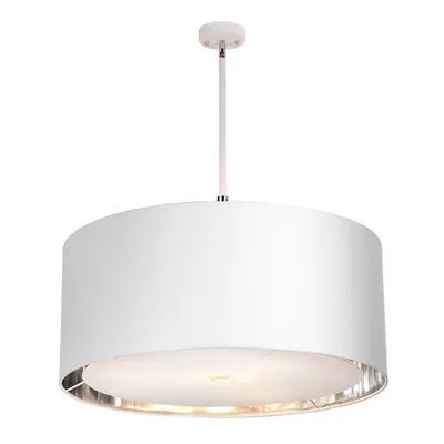 Lampa suspendata Balance 4 Light Extra Large Pendant – White and Polished Nickel