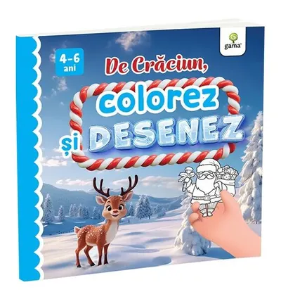 De Crăciun, colorez și desenez - Paperback - ***