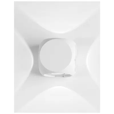 Aplica ZARI Nisipiu Alb Aluminiu & Sticla, Deschis in 4 directions Osram LED 4x1 Wat 265Lm 3000K, 100-240 Volt 50Hz Beam 4x38 degrees -IP54