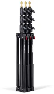Trepiede pentru iluminat Manfrotto - Mini Compact Air Cushioned, 3 buc, negre