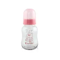 Biberon sticla cu tetina de silicon Lorelli Baby Care 120 ml 0+ Blush Pink