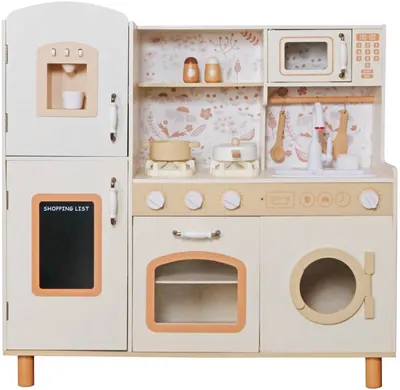 Bucătărie din lemn pentru copii Ginger Home - Model vintage cu plite electronice