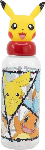 Sticlă cu figurină 3D Stor Pokemon - 560 ml