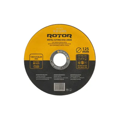 Disc abraziv pentru metal+inox ROTOR 125*1,0*22,23 - Pachet 25 bucati