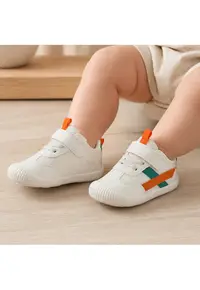 Pantofi sport primii pasi - Talpa flexibila si antiderapanta - Inchidere Velcro - Portocaliu