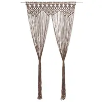 Gossi perdea macrame, gri taupe,140 x 240 cm, bumbac