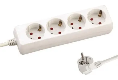 Prelungitor EUROLAMP SA - 10333, 4 prize, 3m, alb