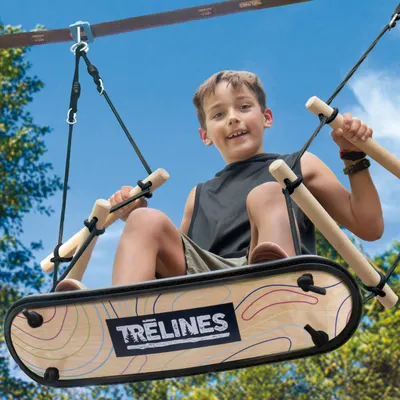 Leagan pentru copii Treboard cu franghie si placa in forma de skateboard