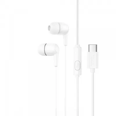 Handsfree USB-C HOCO M97, Alb