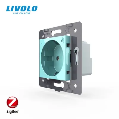Modul priza simpla Schuko, inteligenta ZigBee, control aplicatie Verde