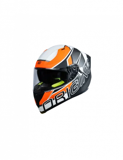 Casca moto integrala cu ochelari, Origine Strada Competition Medium, culoare potocaliu alb, marime XL