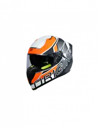 Casca moto integrala cu ochelari, Origine Strada Competition Medium, culoare potocaliu alb, marime XL