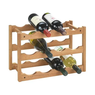 Suport pentru sticle de vin din lemn număr de sticle 12 Norway – Wenko
