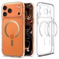 Husa MagSafe pentru Apple iPhone 17 Pro Max, Spigen, Ultra Hybrid, Aurie Transparenta ACS10284