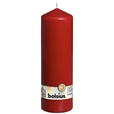 Lumanare Stalp, Rosie, 250 x 78 mm, Bolsius