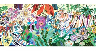 Puzzle 1000 piese - Rainbow Tigers