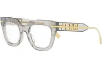FENDI Fendigraphy Grey Rectangular Eyeglasses
