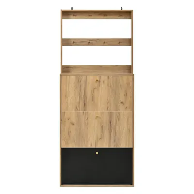 Dulap modern pentru pantofi cu cârlige, Culoare naturală | Aosom Romania