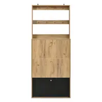 Dulap modern pentru pantofi cu cârlige, Culoare naturală | Aosom Romania