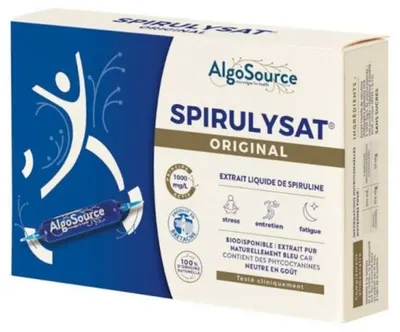 Spirulysat Original Phycocyanin din spirulină, 20 fiole x 10 ml, AlgoSource