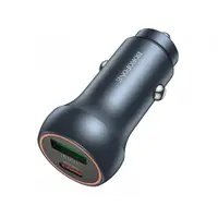 Incarcator Auto Borofone BZ32B Fresh, 48W, 3A, 1 x USB-A - 1 x USB-C, Gri