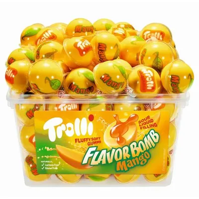 Trolli Mango Flavorbomb 3D Candy – 18,8g x 60 bucăți Engros