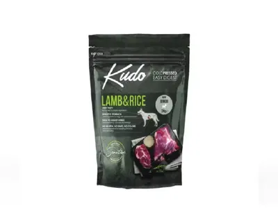 Kudo Junior Mediu-Maxi, Hrana Uscata Presata la Rece, Miel si Orez, 3 kg