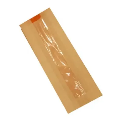 Pungi din Hartie cu Fereastra, Cerate, 13 x 4 x 25 cm, 1000 Bucati