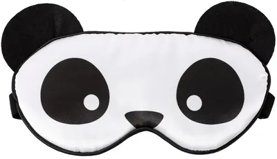 Mască de dormit I-Total Panda - Neagră-albă
