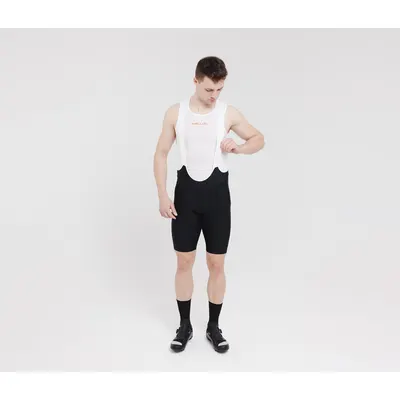 Pantaloni scurți de ciclism KLS Rival 2 cu bretele și bazon (negru, M).