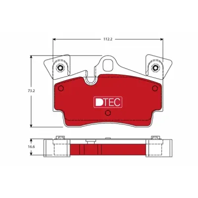 Set placute frana, frana disc TRW GDB1652DTE