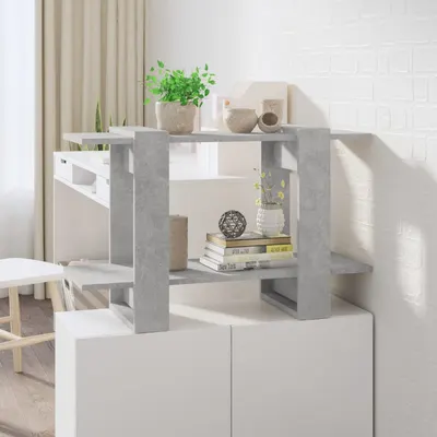 vidaXL Bibliotecă/Separator cameră, gri beton, 80x30x51 cm