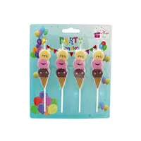 Set 4 lumânări party înghețată fericită