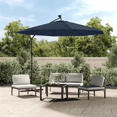 vidaXL Husă de schimb pentru umbrelă de grădină tip, albastru, 350 cm