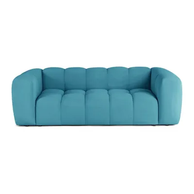 Canapea turcoaz cu tapițerie din catifea 225 cm Cube – Bonami Selection
