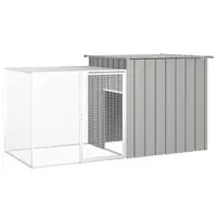 Gossi cotet pentru pasari, gri, 200x91x100 cm, otel galvanizat