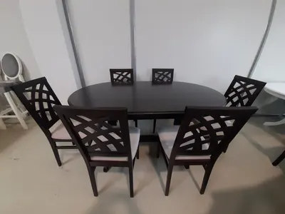 Set Marco 59 Masa Wenghe 160/280 Cm + 6 Scaune Personalizabil pe Culori